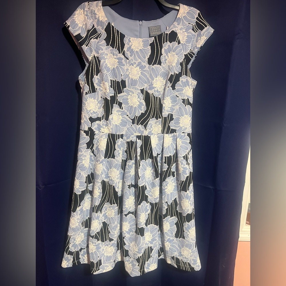 Rabbit Rabbit Rabbit Black, Blue and White Floral Dress